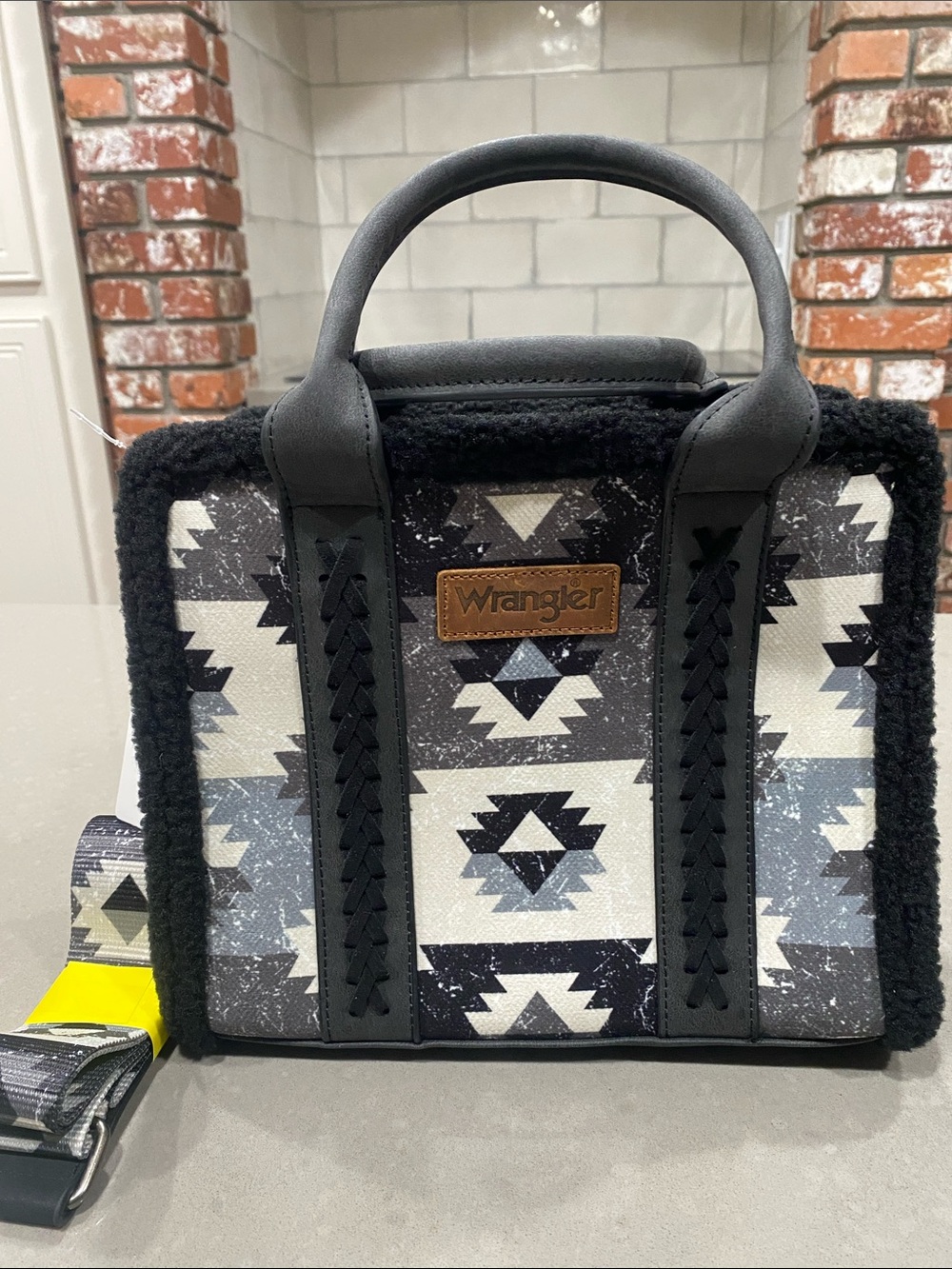 NWT wrangler tote crossbody sherpa western purse bag